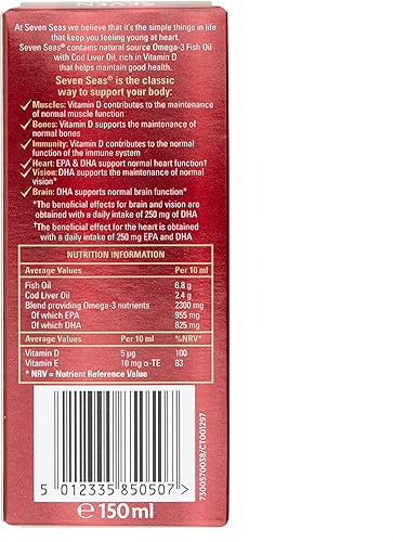 Miniatura 2 de Seven Seas Aceite de hígado de bacalao puro extra alta resistencia 5.1 fl oz