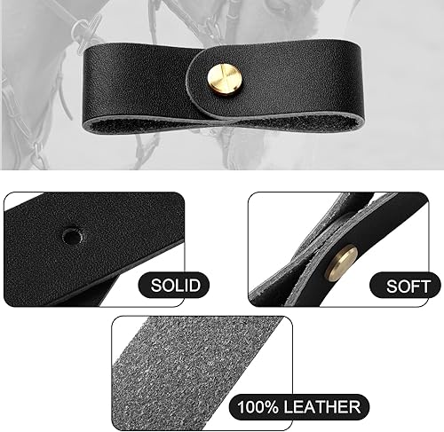 Miniatura 8 de 6 correas de cuero de repuesto para caballos color marrón