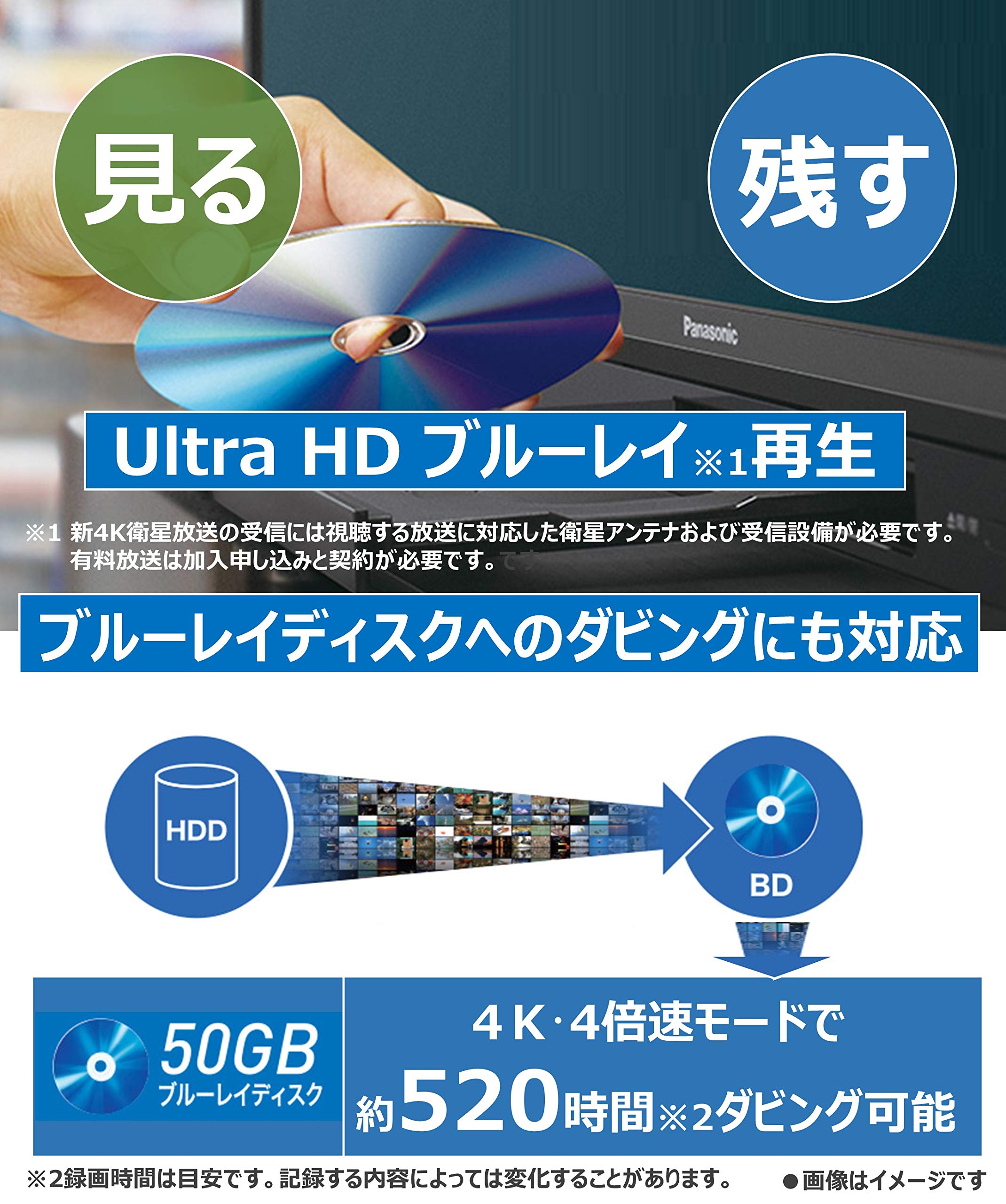 Amazon | パナソニック 49V型 4Kダブルチューナー 2TB HDD&BDドライブ 
