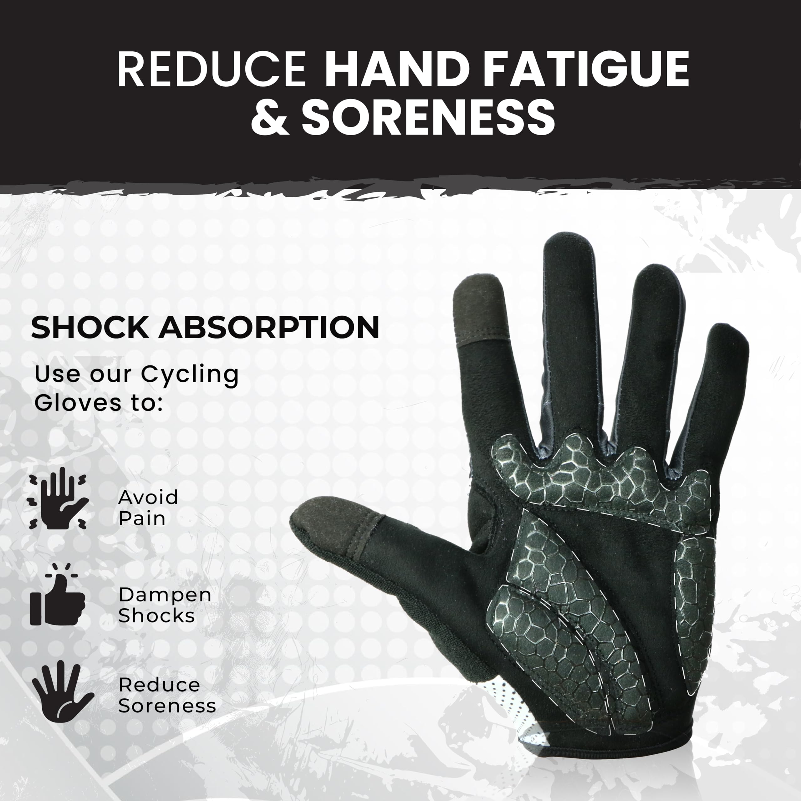 Guantes de ciclismo para mujer, ligeros, transpirables, con absorción de golpes, guantes deportivos de dedo completo con pantalla táctil, guantes de bicicleta de carretera para hombre