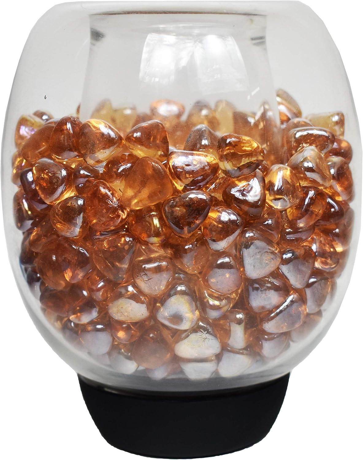 Vunder Medium Double Walled Vase Kit - Includes 5lbs of Gems - Leak Proof Base - Fill with Anything!