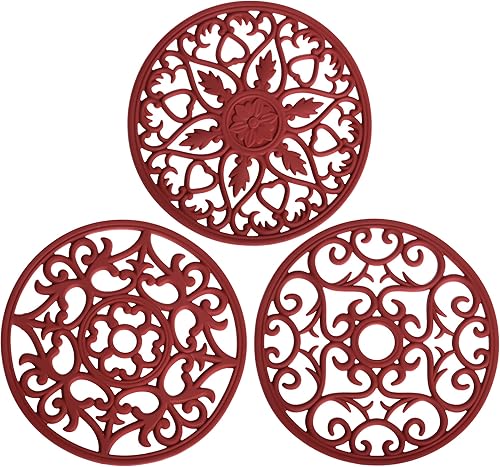 Smitchraft - Salvamanteles de silicona para platos calientes, ollas y sartenes, almohadillas calientes para encimeras de cuarzo de cocina, soportes