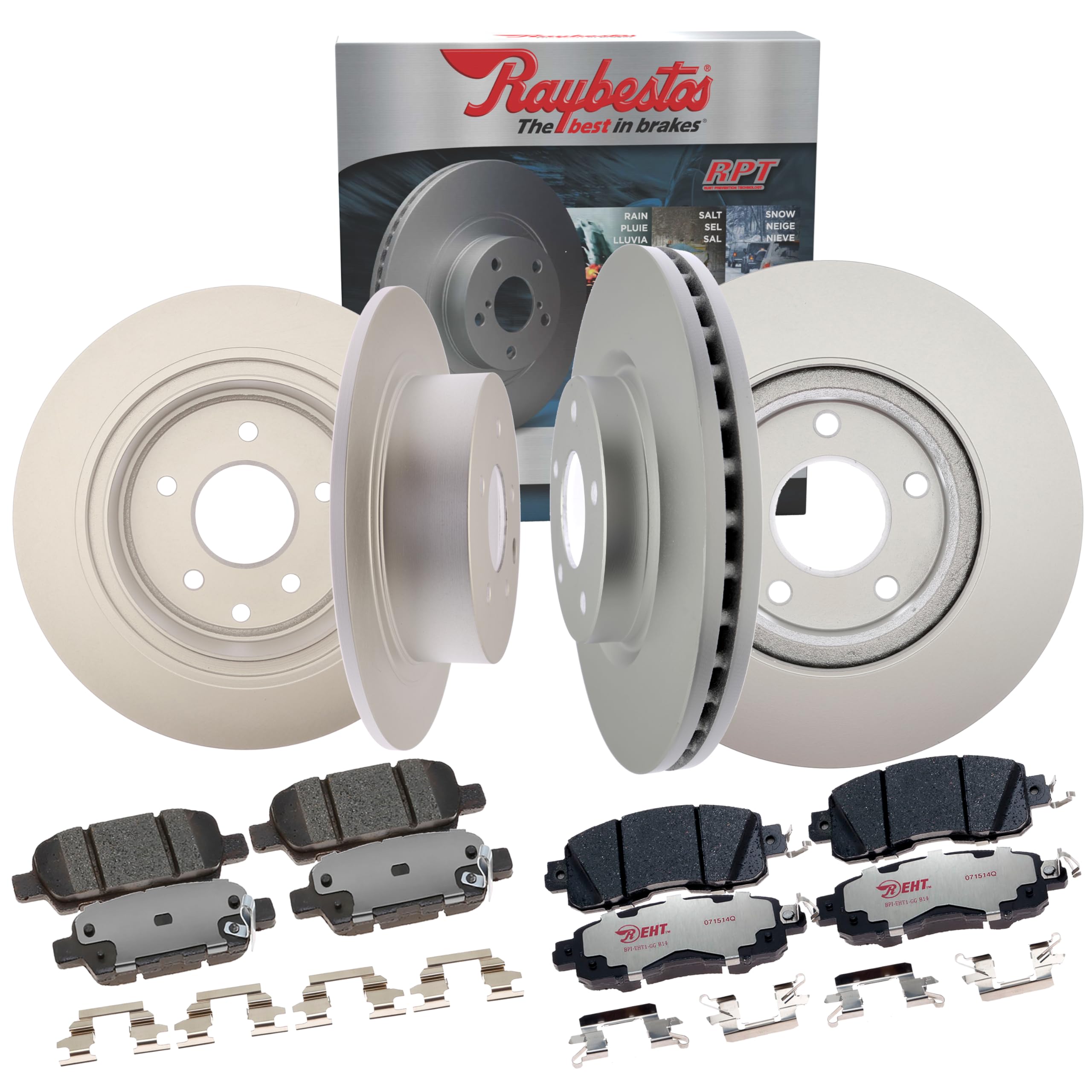 Photo 1 of Raybestos E3V90006 Element3 Automotive Replacement Front and Rear Brake Kit with Disc Rotors and Hybrid Brake Pads for 2002-2018 Altima, 2011-2017 Juke, 2004-2008 & 2018 Maxima, 2013-2019 Sentra