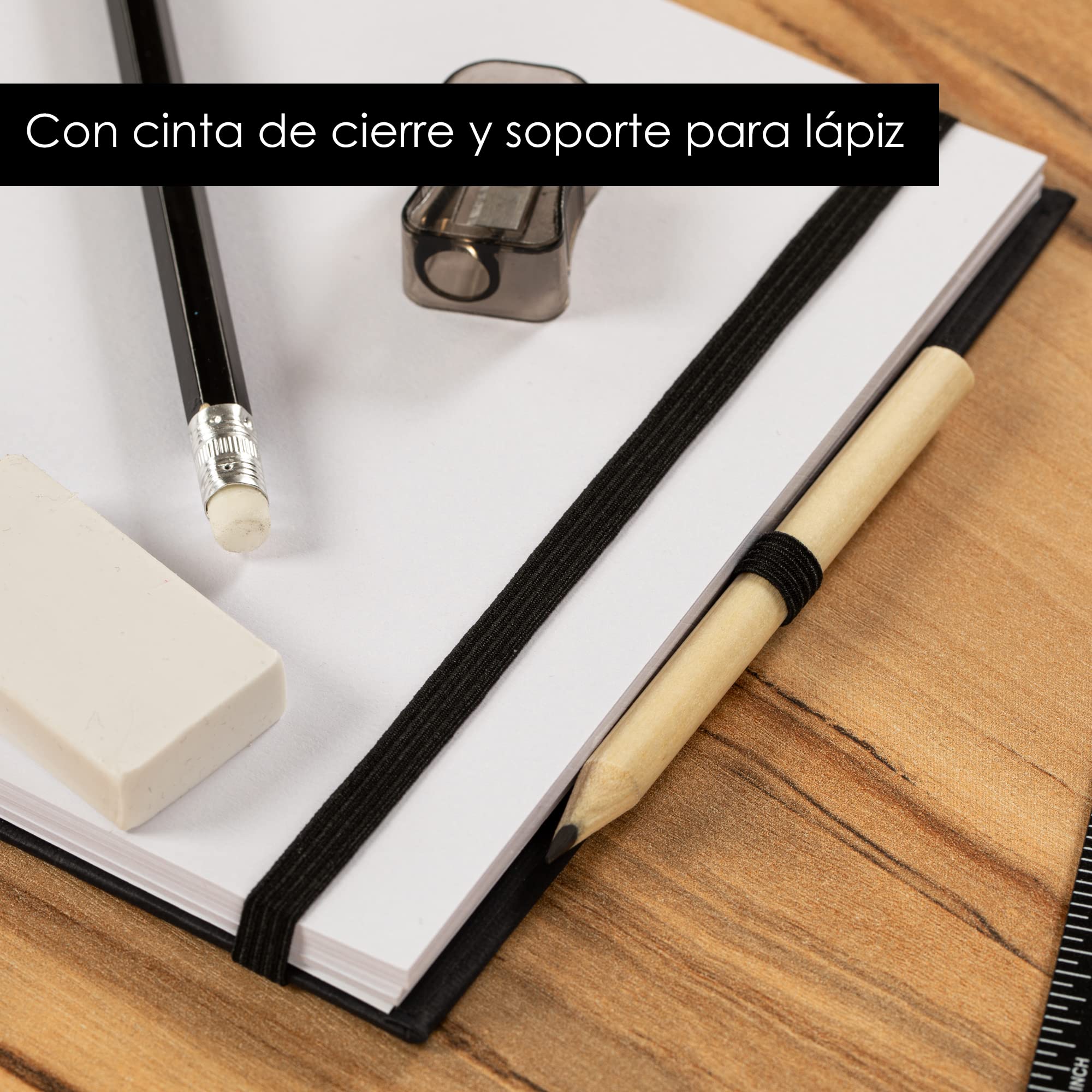 OfficeTree Cuaderno de dibujo A5 con anillas - Horizontal - 96 páginas, 48 hojas - Bloc dibujo A5 200 g - Bloc de dibujo para acuarela - Cuaderno dibujo con lápiz