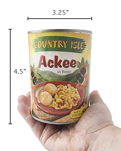 Miniatura 6 de Country Isle Ackee jamaicano en lata (paquete de 6), perfecto con pescado salado y fruta del pan, árbol fresco