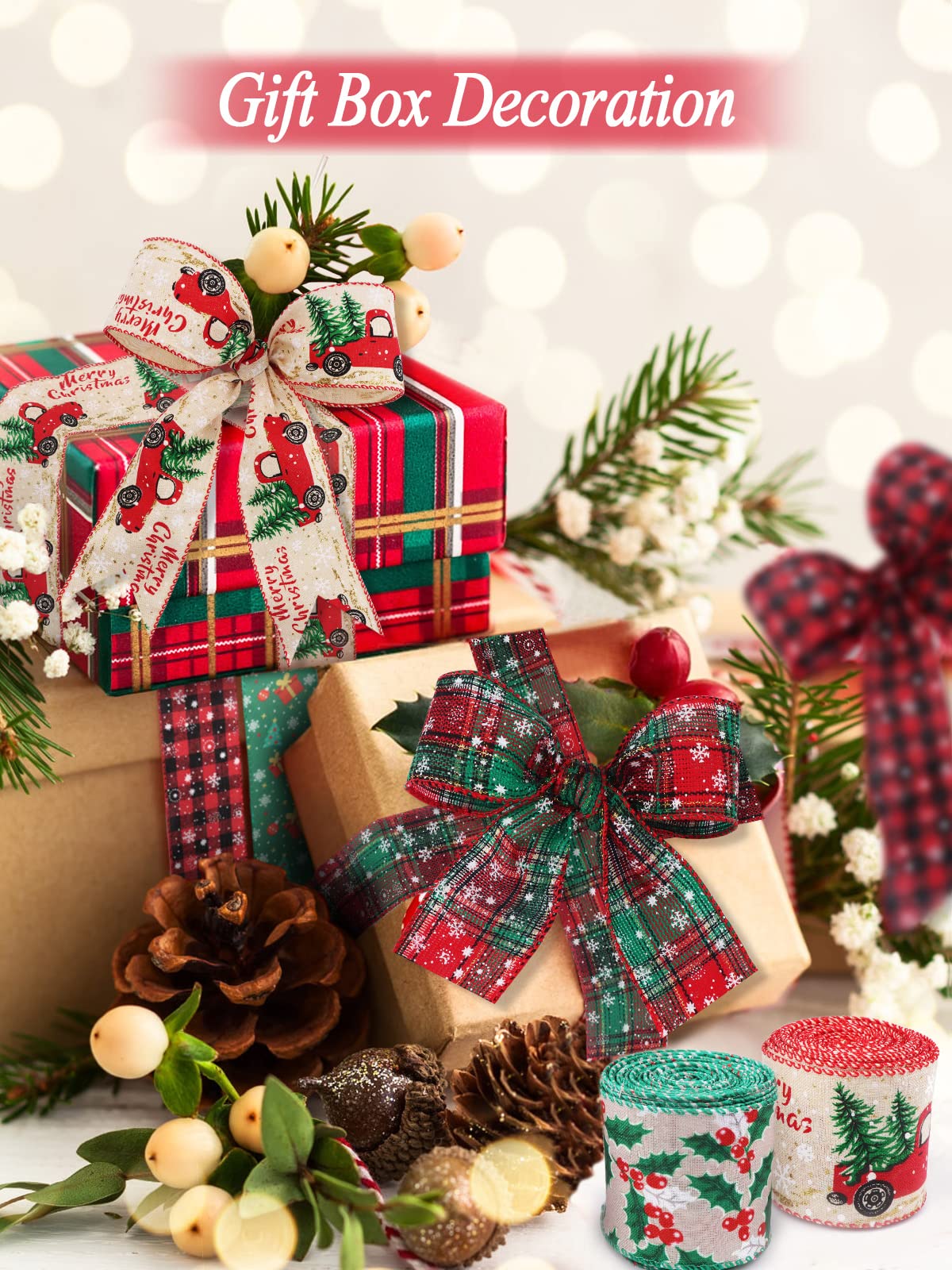 Cintas De Borde Con Cable Navideño, Manualidades Estilo C