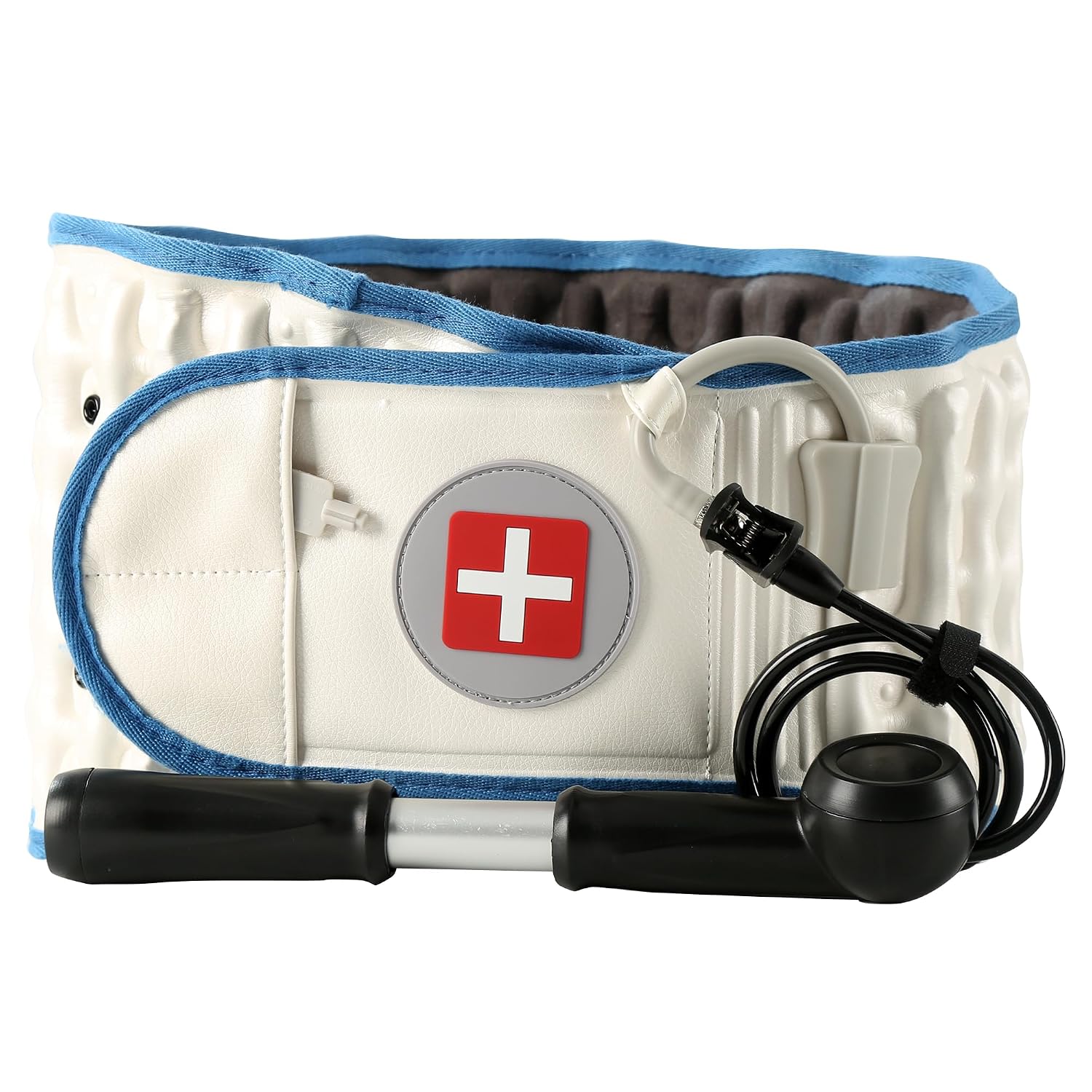 Decompression Back Belt, Back Brace for Lower Back Pain Relief, Lumbar Support Belt for Men & Women, Back Traction Device Fits Waist Size 29-49 Inches, for Herniated Disc, Sciatica(White)
