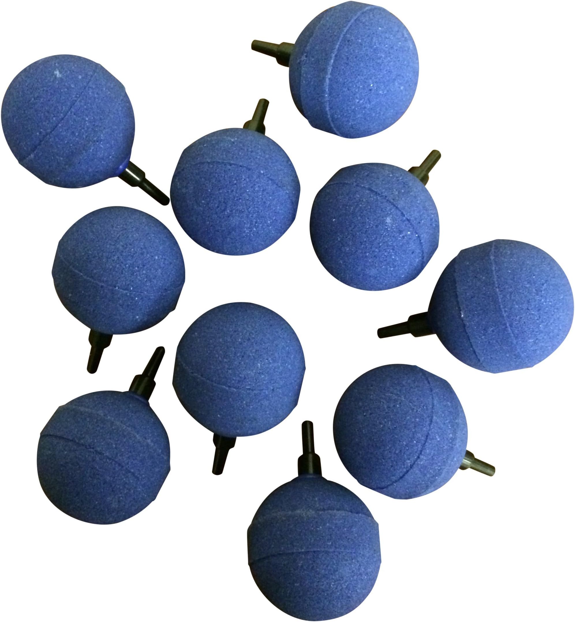 Finest-Filters 10 x 50mm 2" Round Air Stones for Pond or Aquarium Fish Tank