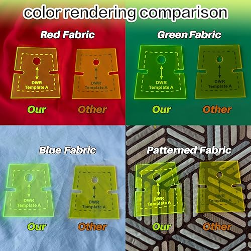 Miniatura 5 de Plantillas de acolchado Slit N Sew Double Wedding Ring Set Plantillas - Acrílico, Ninguna