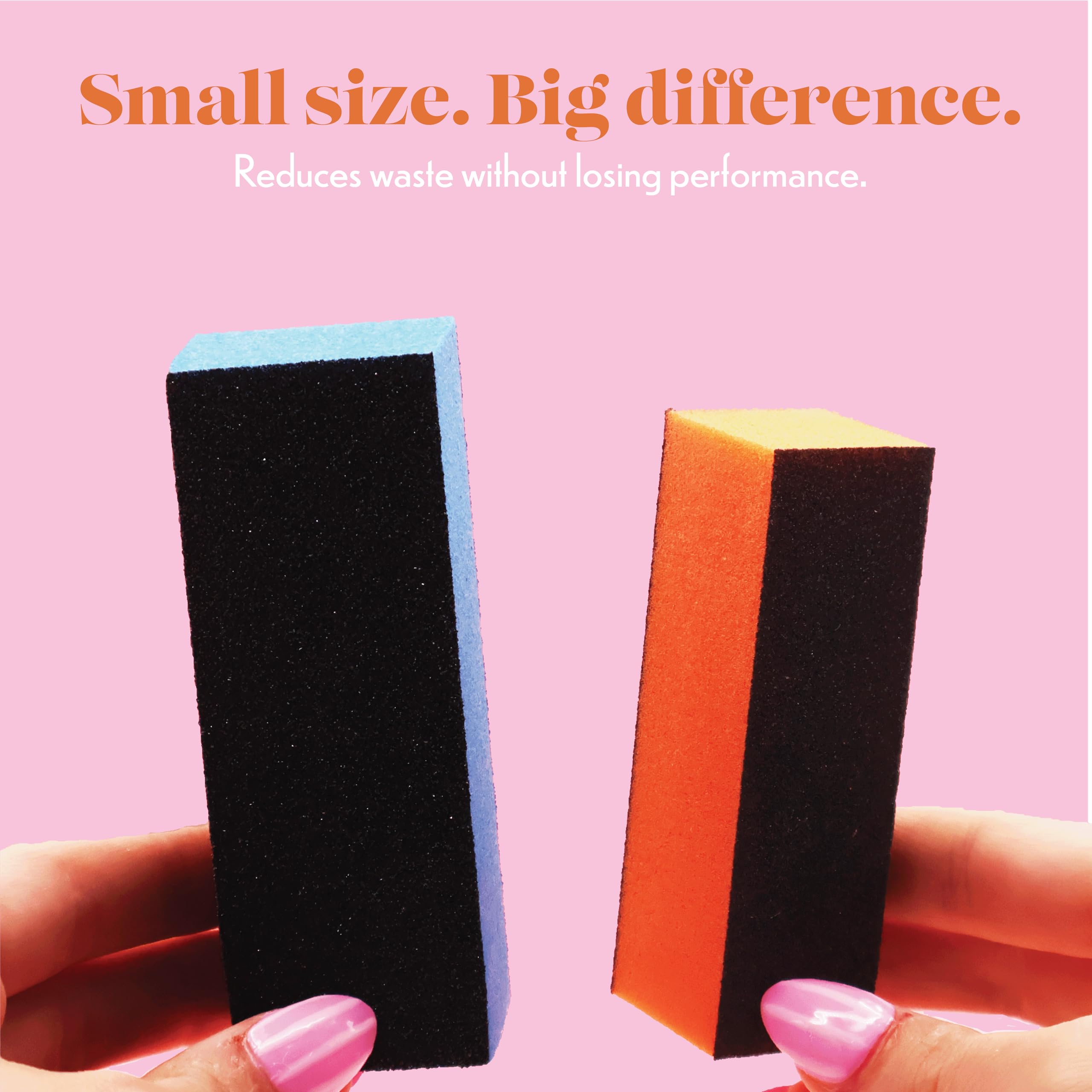 3 Way Nail Buffer Block per Gel, Acrilico, Naturale, Pedicure, Manicure - Arancione Bianco 80/100 12PC