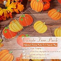 Vista 2 de Ceenna 8 Pcs Fall Decorations Pumpkins Hanging Decorations Autumn Paper Garland Banner Pumpkin Cutouts Thanksgiving Ceiling Streamers for Home Wall