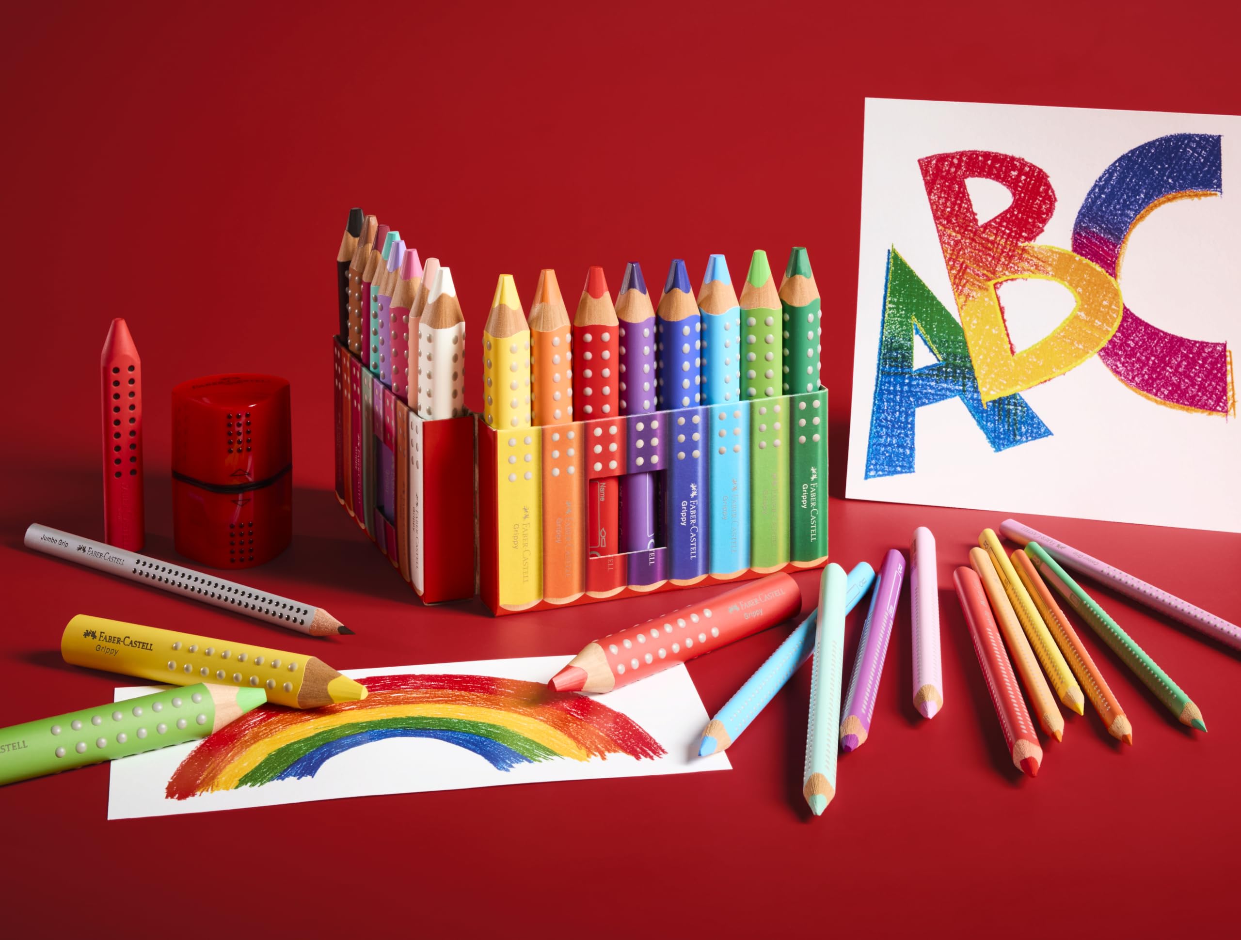Faber-Castell Grip 2001 Boya Kalemi, Karton Kutu, 12 Renk
