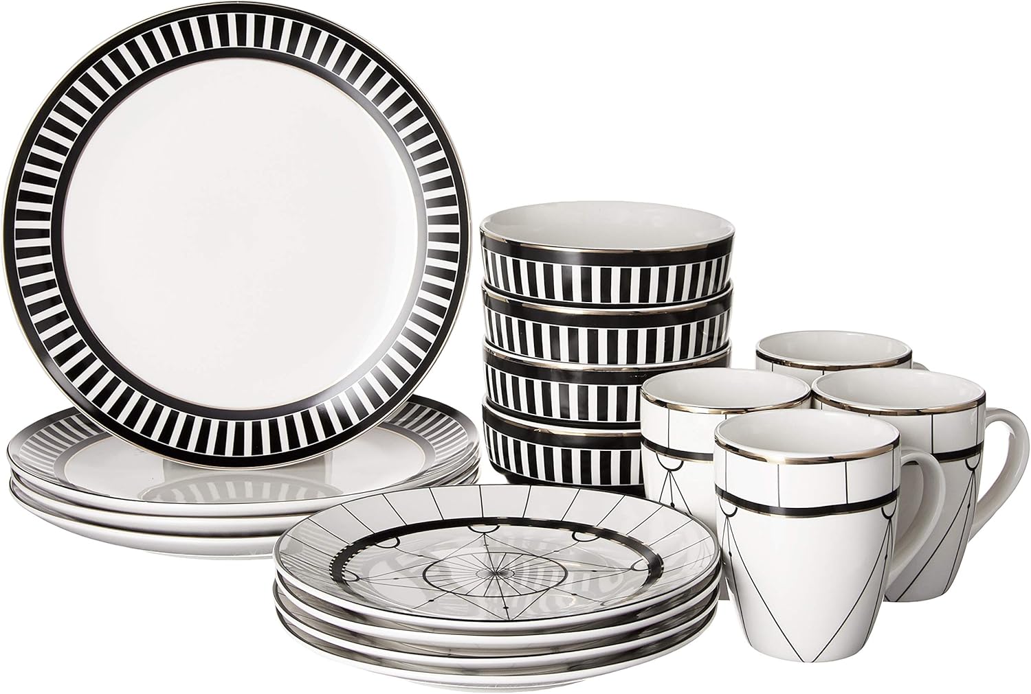 Buy Elle Décor Dinnerware Set 16Piece Stoneware Party Collection w/ in Pakistan WaooMart