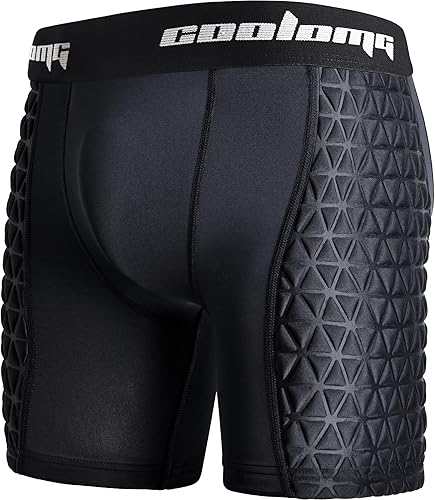 COOLOMG Pantalones cortos de béisbol acolchados para hombre y adulto con bolsillo para tazas para sóftbol, fútbol, hockey