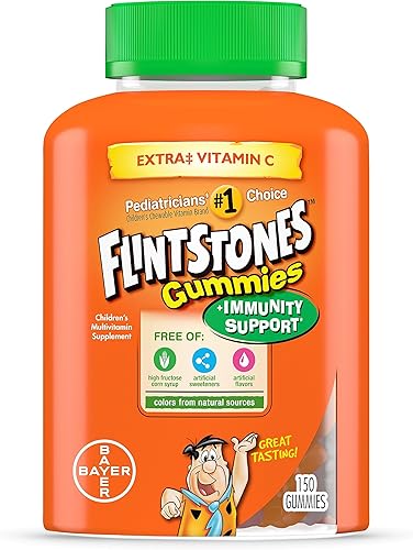 Gomitas multi-vitaminas para niños y con soporte inmunológico adicional de Flintstones BAYER378877 1 1