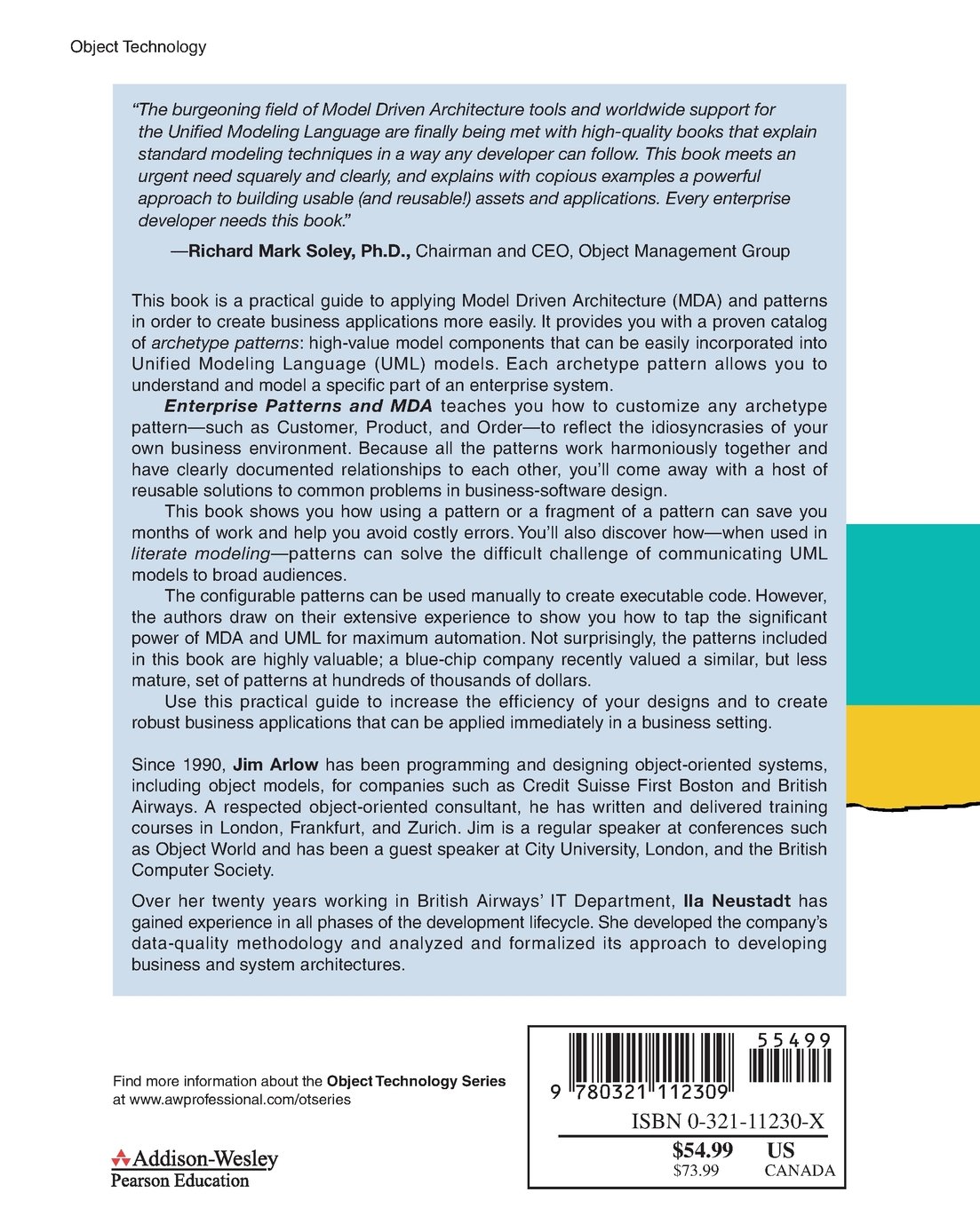 Enterprise Patterns and MDA: Building Better Software with Archetype Patterns and UML (Addison-wesley Object Technology Series)
