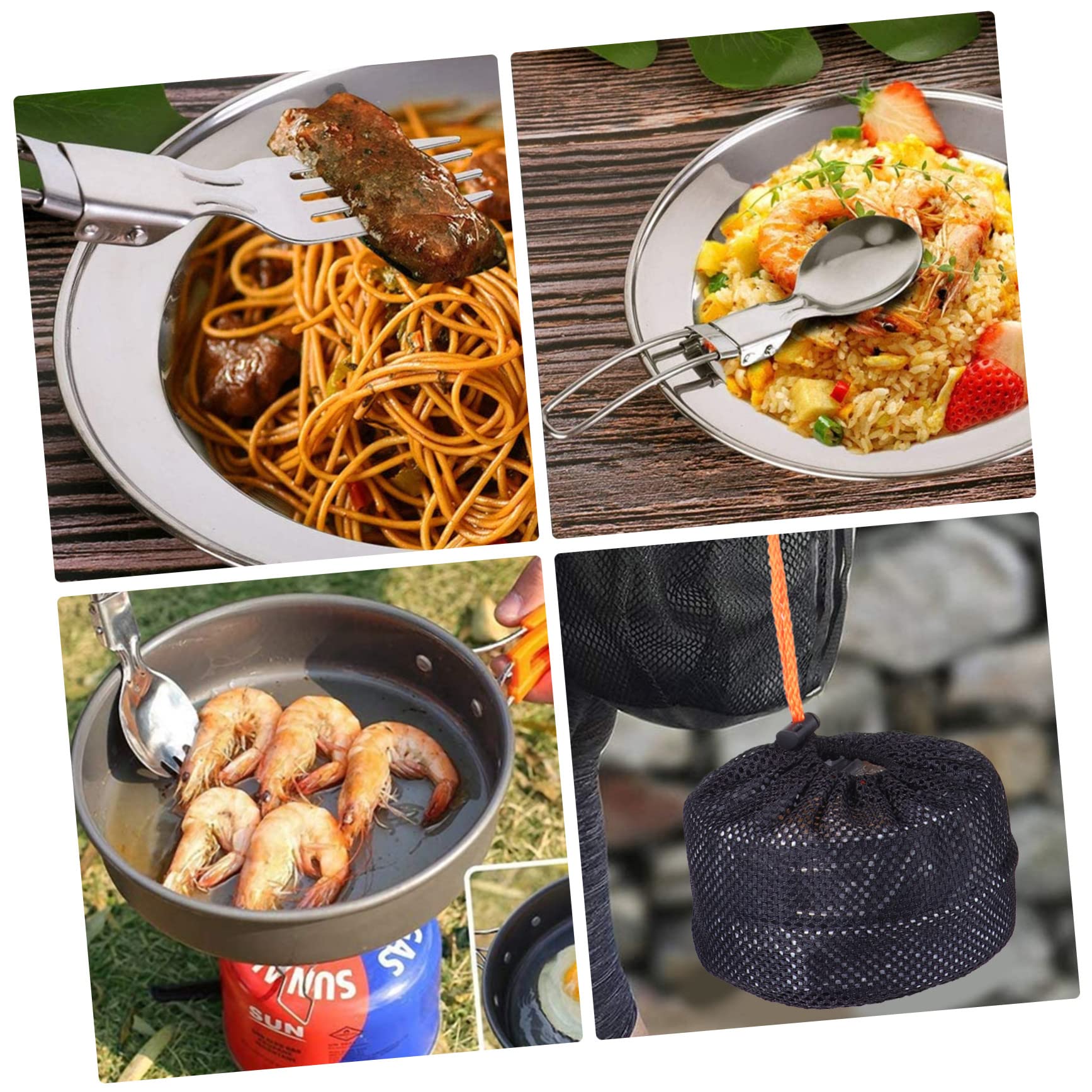 ibasenice 1 Set Utensili Picnic per Outdoor per Escursioni e Attività
