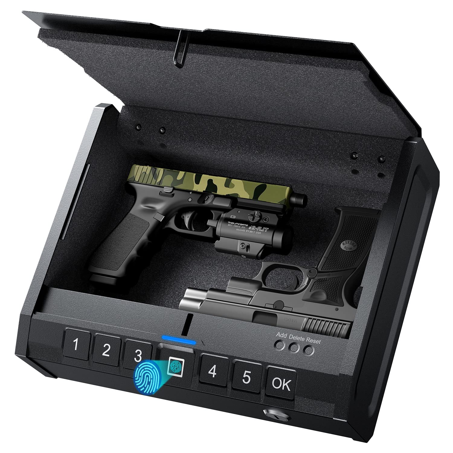 Buy ONNAIS IRON PLUS Safe Biometric Safe for Pistols, QuickAccess Hand Safe Lock Box Firearm
