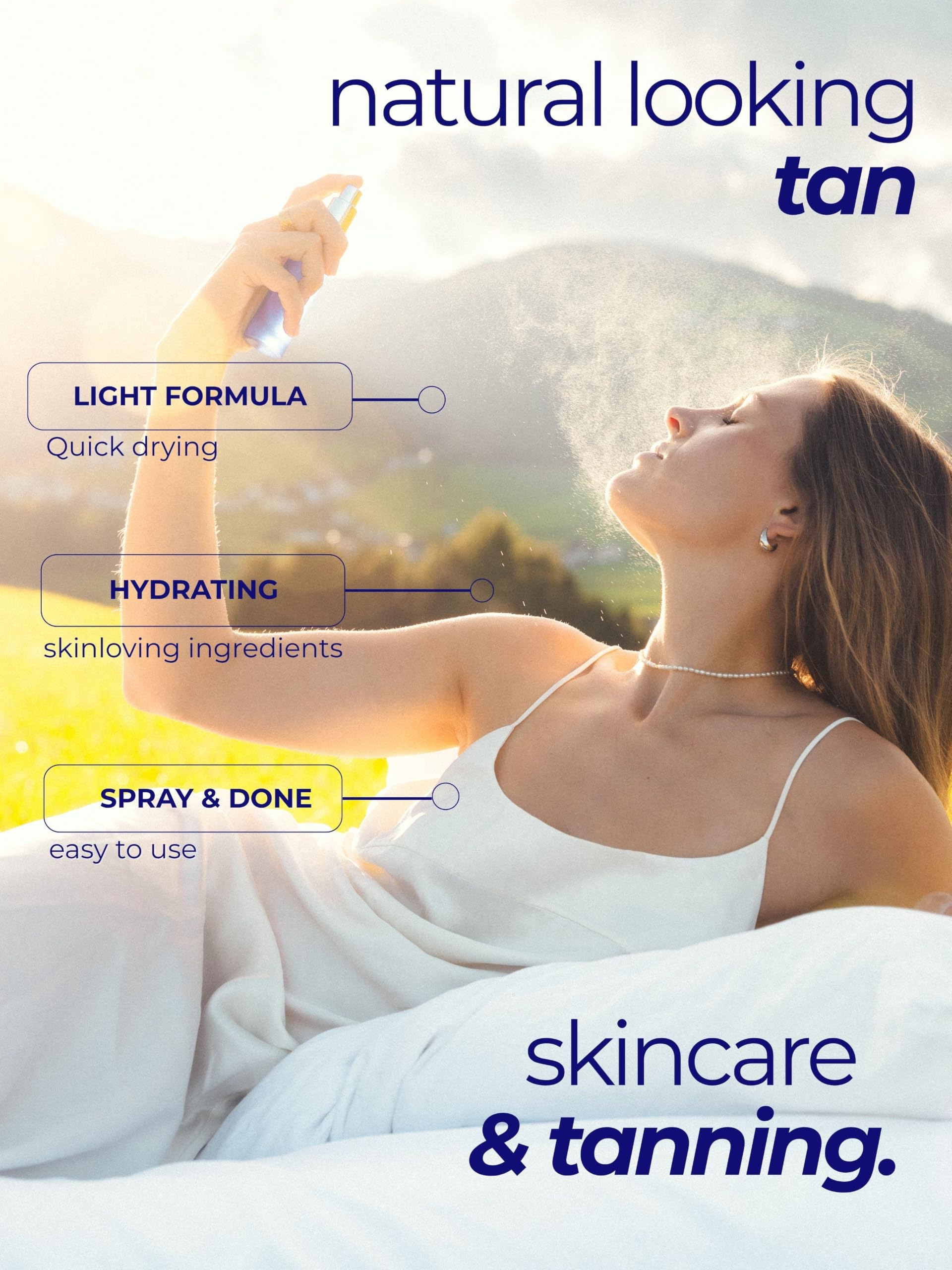 ROQUEBRUN - Selbstbräuner Gesicht Face Mist - Light - Tanning Spray - Gesichtsbräuner Spray - Hydrating Face Mist - 30ml