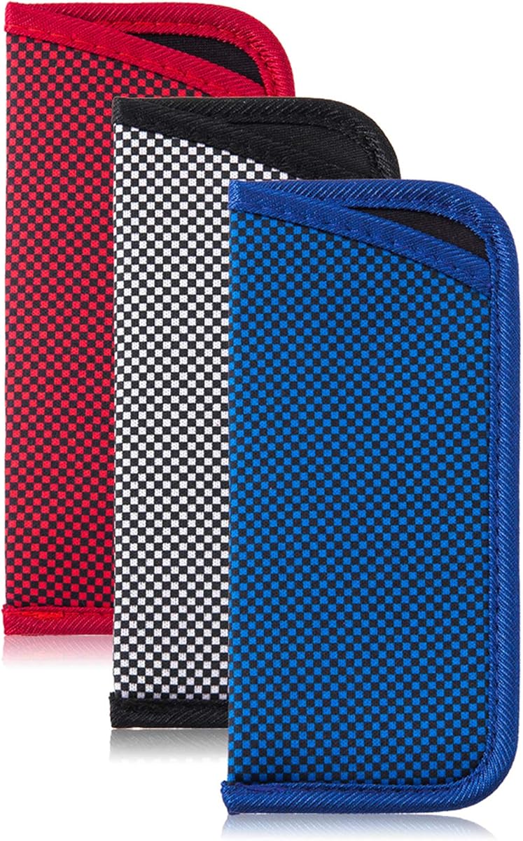 TRIUMPH VISION 3 Pack Reading Glasses Pouch Soft Case Eyeglass Sleeve Slim | Alternative to Bulky Case in bag, Lightweight Lined Padded Protect Optical lens Slip in, Cute Pattern Portable for Daily Use