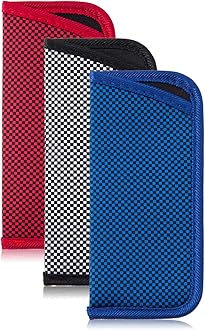 TRIUMPH VISION 3 Pack Reading Glasses Pouch - Soft Eyeglasses Bag Portable Cloth Eyewear Case
