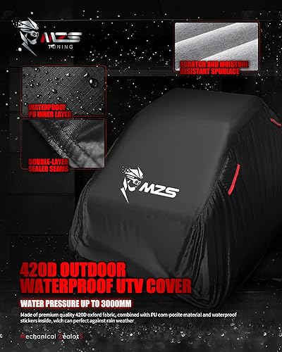 Miniatura 3 de MZS Cubierta UTV impermeable para todo tipo de clima, accesorios de protección para hasta 160 pulgadas, 4 a 6 pasajeros, fundas de vehículos