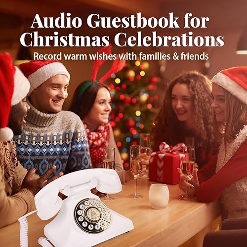 Miniatura 9 de Libro de invitados de audio, teléfono de boda, teléfono inalámbrico de audio, grabación de correo de voz reutilizable para bodas, fiestas de