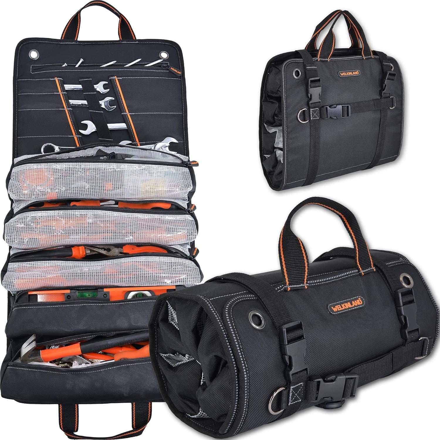 WELKINLAND Sac à outils enroulable pour homme, pour mécaniciens, électriciens et motocyclistes