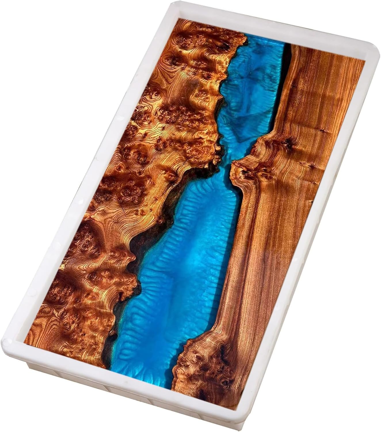 KONBANZE Epoxy Resin molds, River Table Reusable Molds, molds for Resin, Resin Supplies, Solid Casting Epoxy Resin Mold for River Table, Resin deep Pouring Projects (23''×15'')