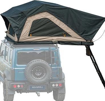 Hardshell Rooftop Tent, Roof Top Tent for 2-3 Person, with LED Light Strip, USB Charing Station, Aluminum Telescopic Ladder, Memory Mattress, for Truck, Jeep, SUV, Van