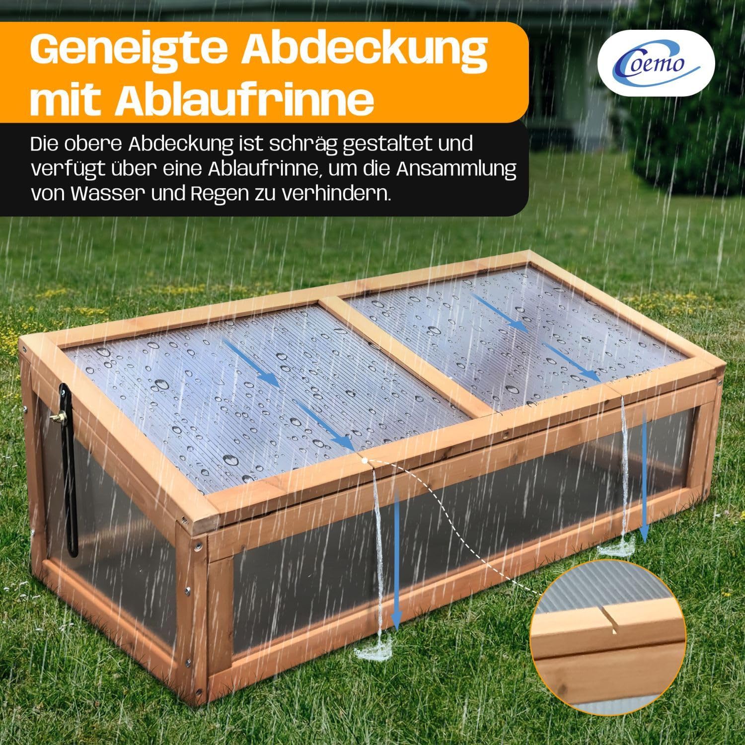 Jardinière surélevée avec embase 90 x 60 x 120 cm – Parterre de jardin ergonomique en bois, résistant aux intempéries et durable – Parfait pour les légumes, les herbes et les fleurs – N'abîme pas le