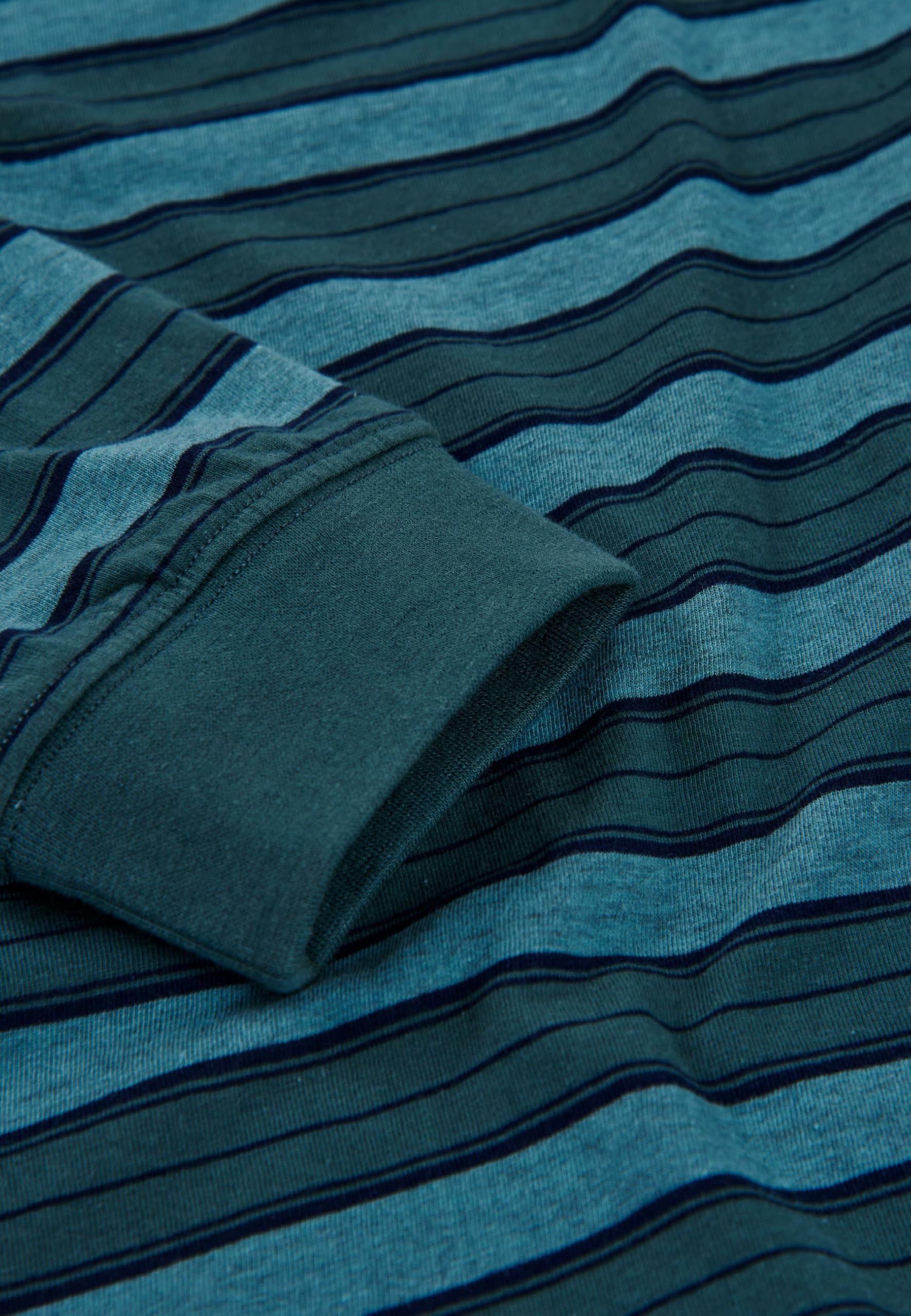 El Búho Nocturno Pigiama Uomo Cotone Lungo Leggero - 100% o Mistura - Intero Manica Lunga Maglia Righe Tasche - Set Due Pezzi Notte Casa Autunno Mezza Stagione, 96% Cotone, 4% Vis., Verde 5595, M