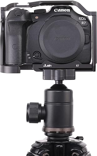 Miniatura 7 de Fotga Soporte estabilizador de jaula de cámara de aleación de aluminio + mango superior para cámara Canon EOS R7 DSLR película de video compatible