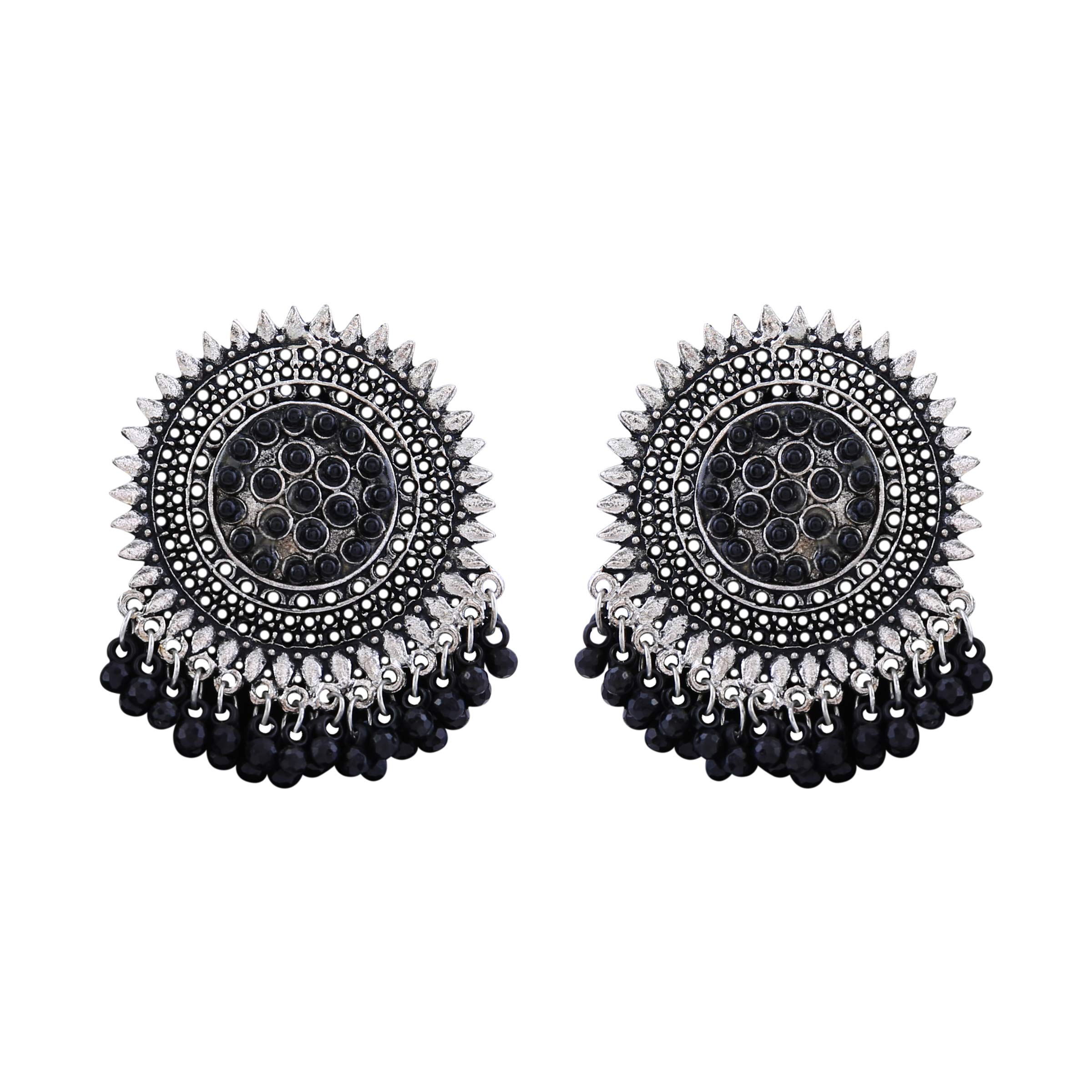 ARADHYA ` Non-Precious Metal Alloy Black Beads Earrings for Women & Girls (B08SHVRJ61) Amazon Price History, Amazon Price Tracker