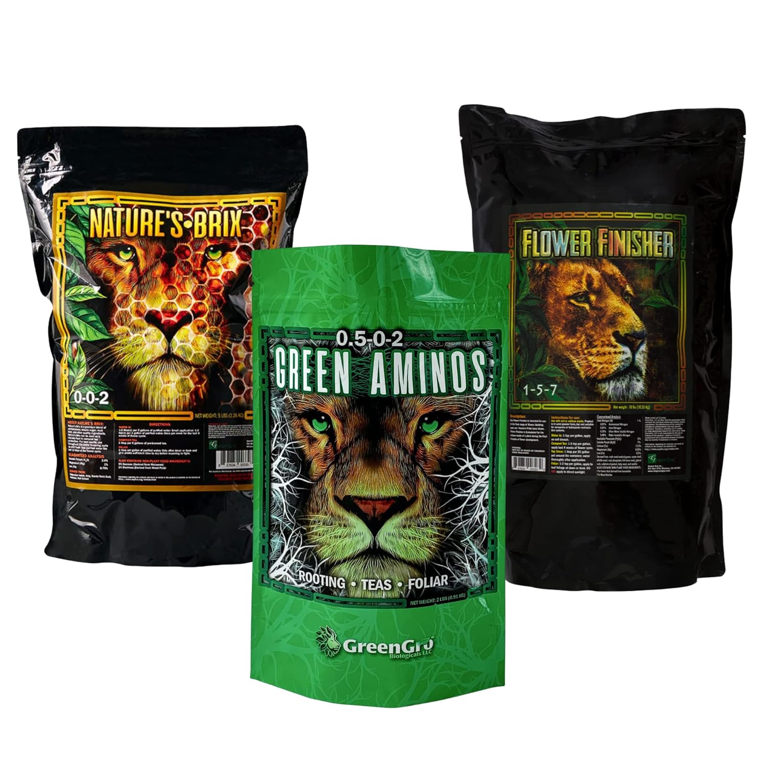GreenGro Plant Food Bundle Green Aminos & Nature's Brix