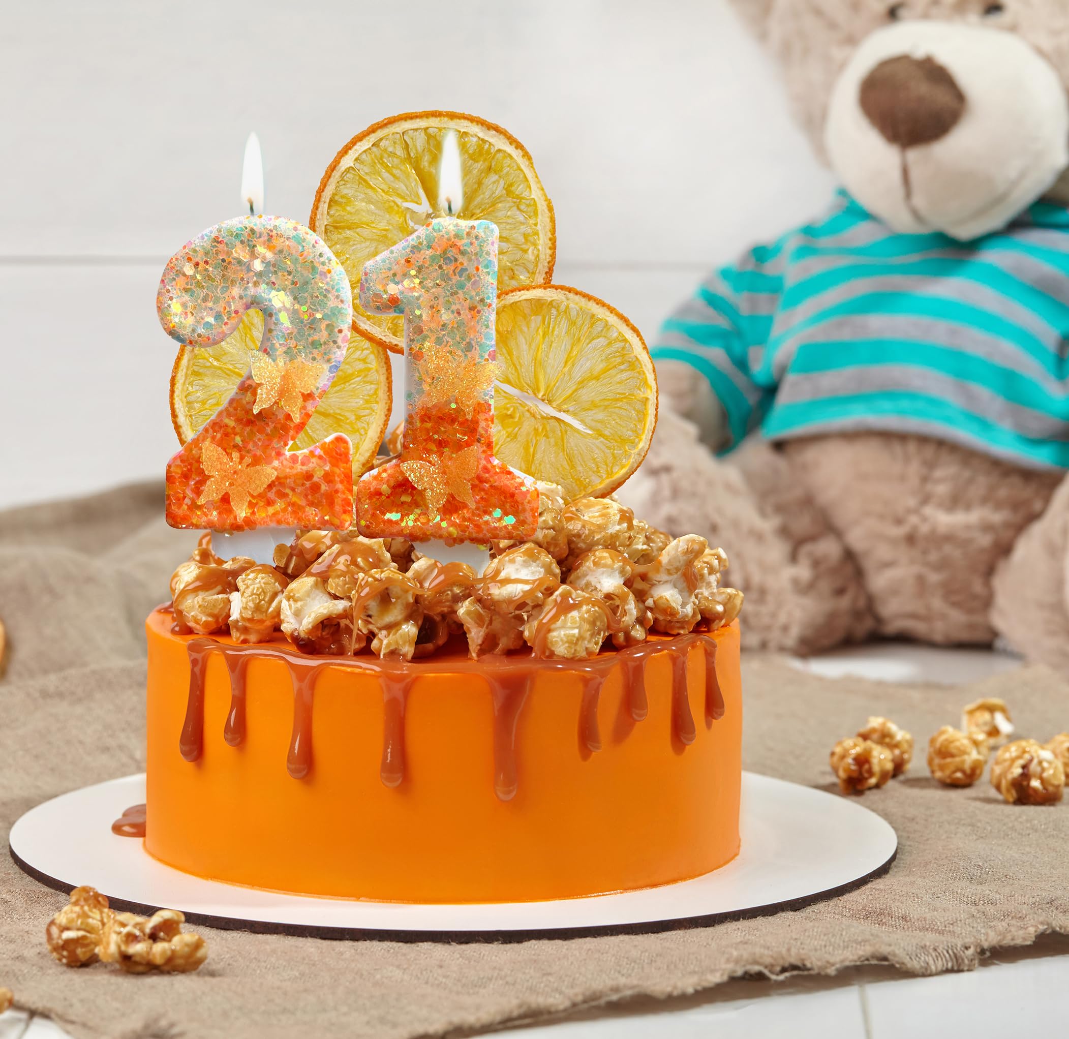 candle✣candle 　no2 Amazon.com: Number 2 Candle, Orange Butterfly Candle 2