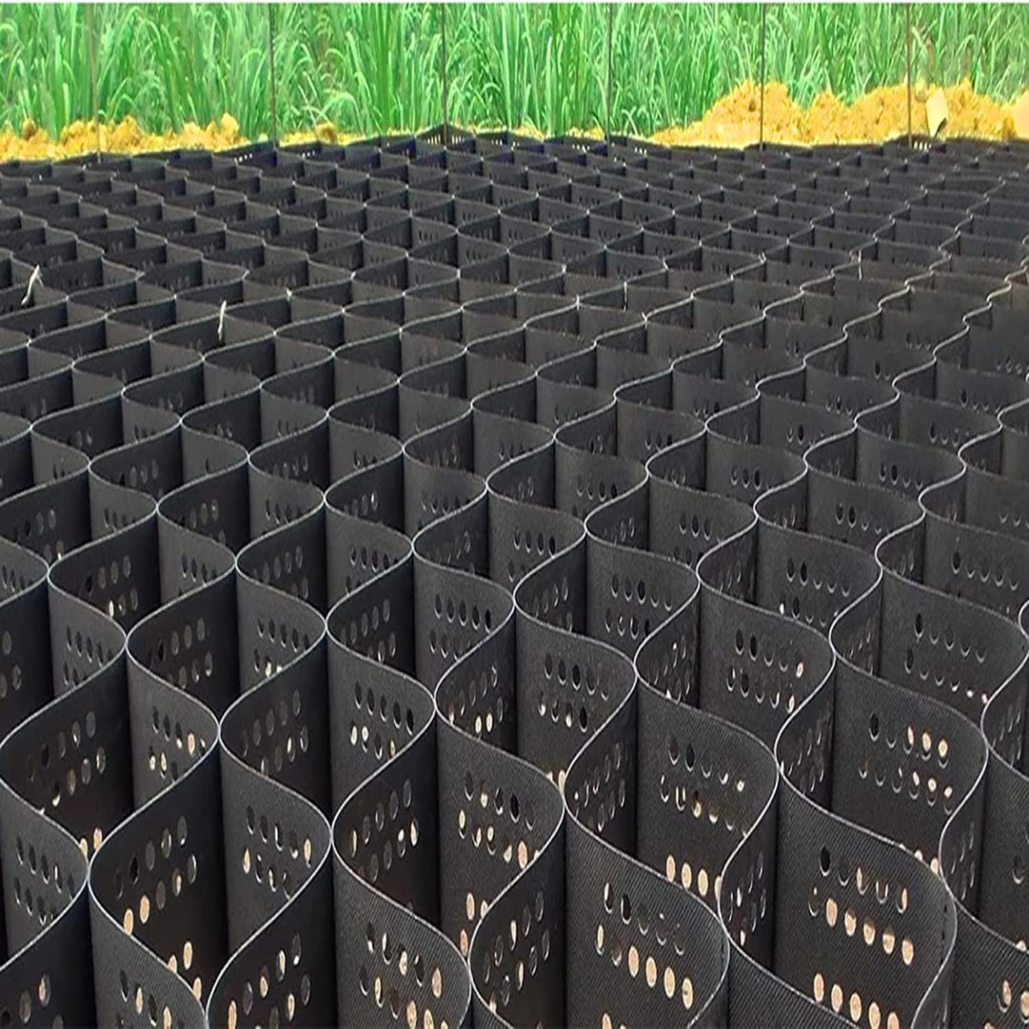 Stabilisateur de grille de gravier pour allée en pente ELzEy | Grille de sol carrossable 2x6m