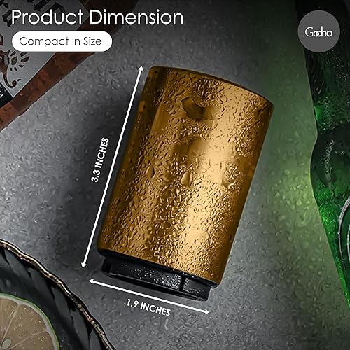 Miniatura 6 de GOCHA Gadgets, Abridor magnético de botellas, abridor de tapas de botella, tapa de prensa y pop, abridor de barras de acero inoxidable automático de