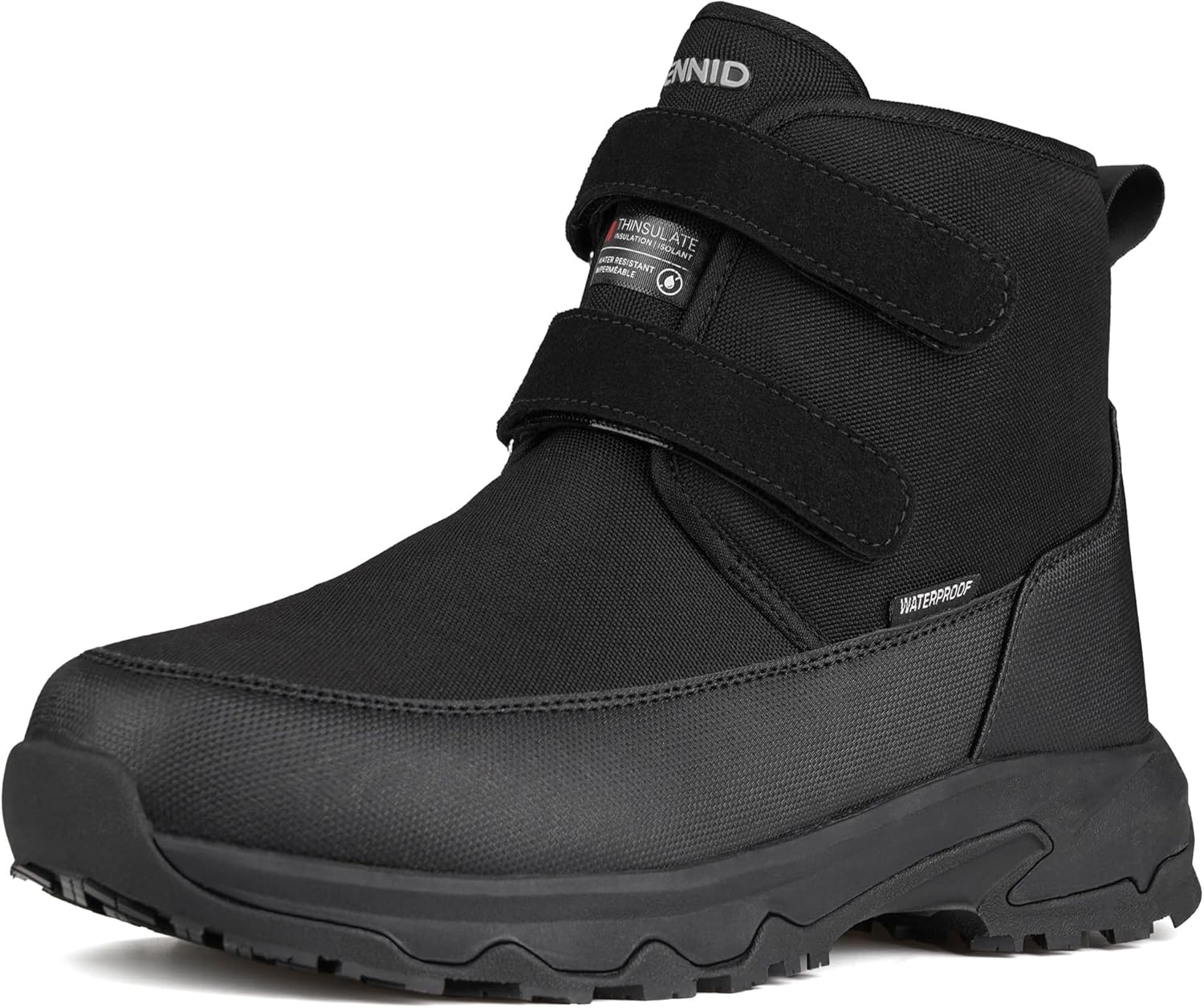 Men's Winter Waterproof Snow Boots Warm Slip On Mid-Calf Booties Non-Slip Work Boot...