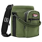 NATURE PIONEOR Water Bottle Holder with Adjustable Strap - Half/One Gallon (64/128oz) Insulated Water Bottle Sling Carrier with Phone Pocket & Paracord Handle, Outdoor Camping, Hiking, Gym