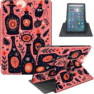 for Amazon Kindle Fire Max 11 Case (13th Generation, 2023 Release) 11", 360° Rotating PU Leather Stand Cover with Auto Sleep/Wake, Multi-Angle Viewing, Potion Bottles