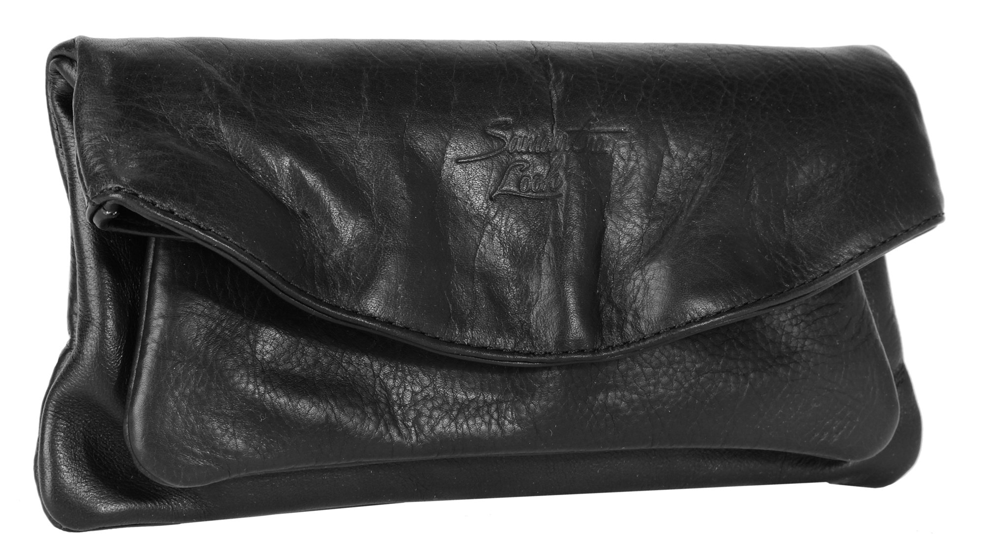 Samantha Look Damen Clutch Echt Leder Made in Italy | elegante 2in1 Handtasche | wandelbare Abendtasche