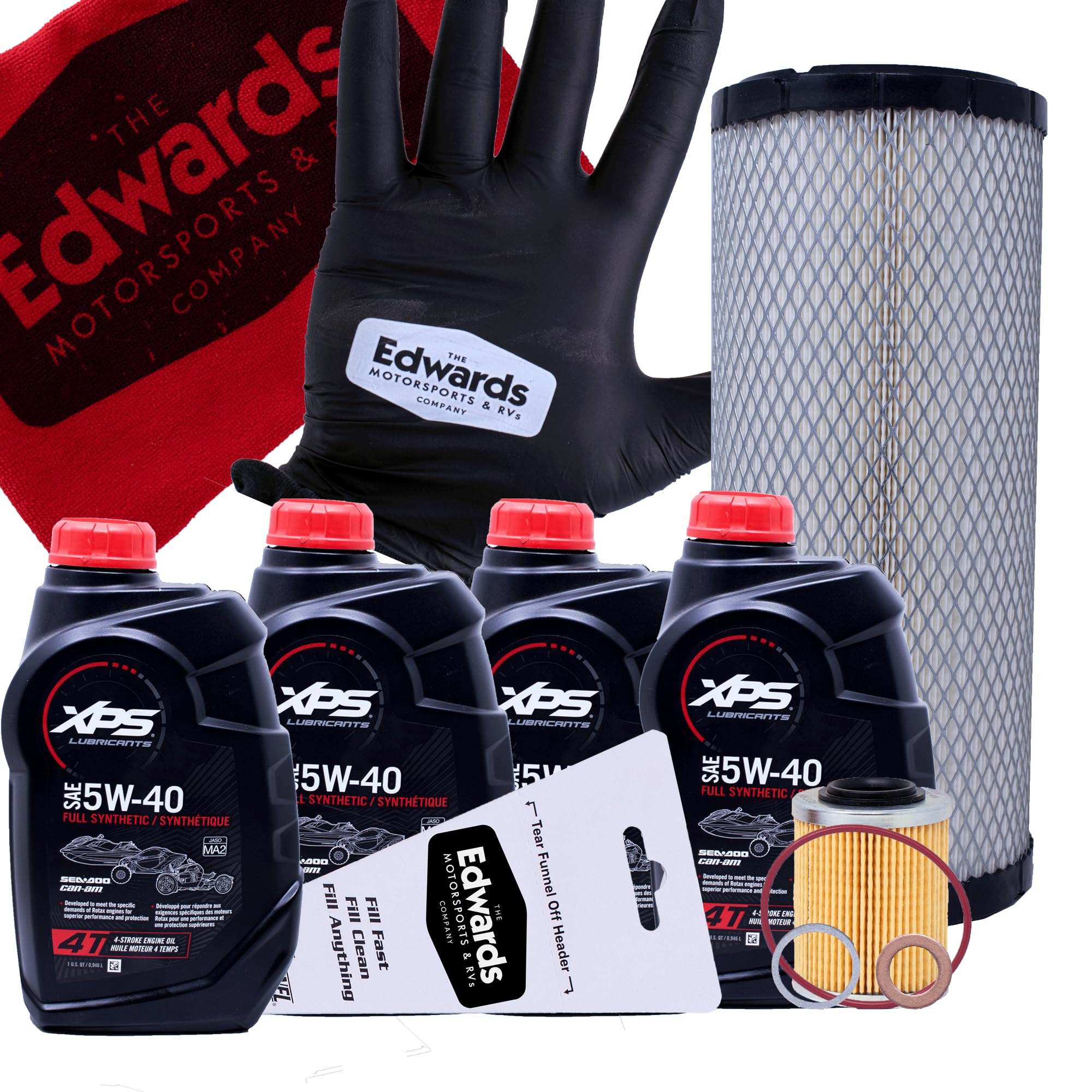 Edwards Oil Change kit fits 2017-2022 CanAm Maverick X3 with Air Filter