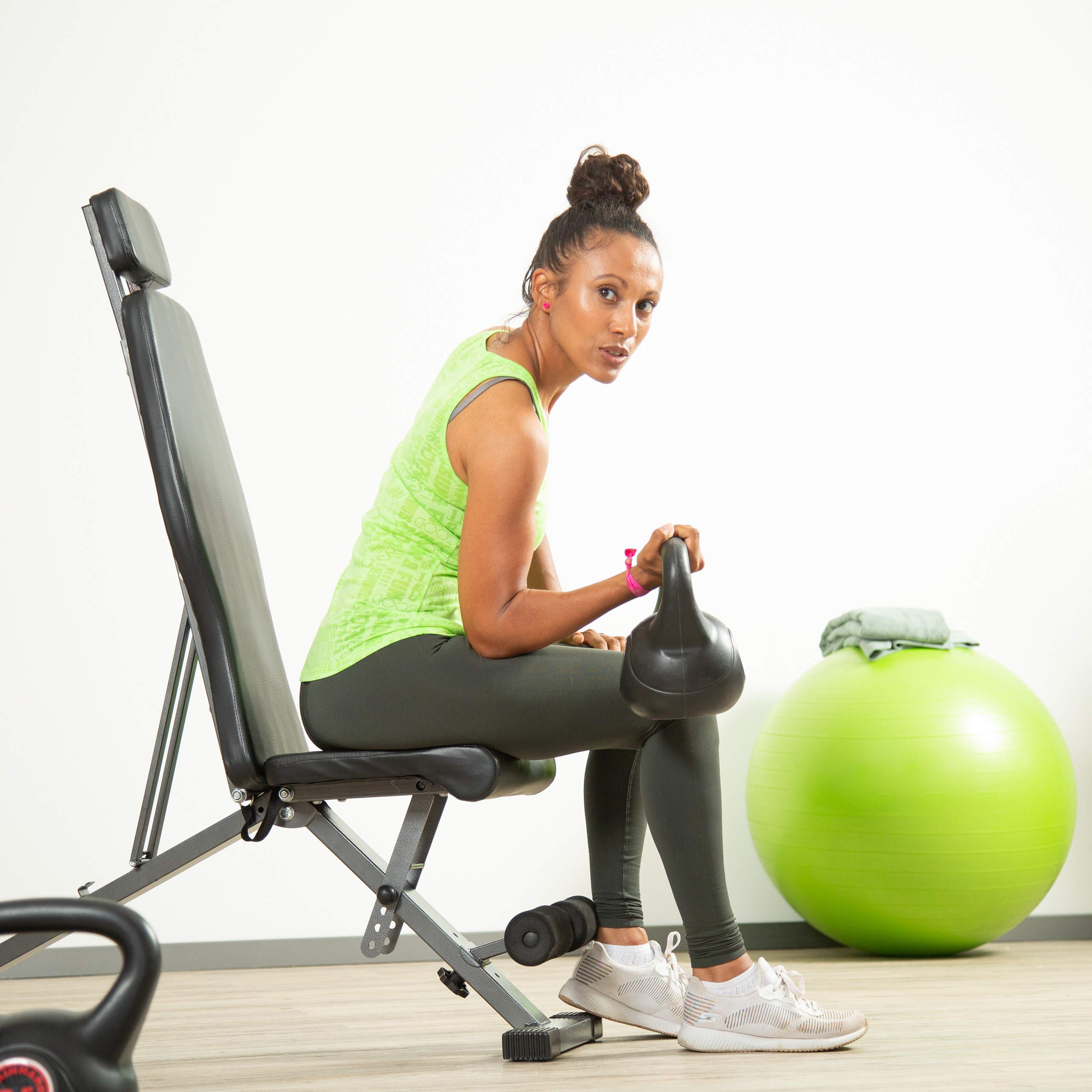 Relaxdays, Nero, Fitness Professionale, Panca Regolabile, con Attacco Gambe e Poggiatesta, Multifunzione, 250 kg, Gioventù Unisex, 122.00 x 33.00 x 104.00 cm