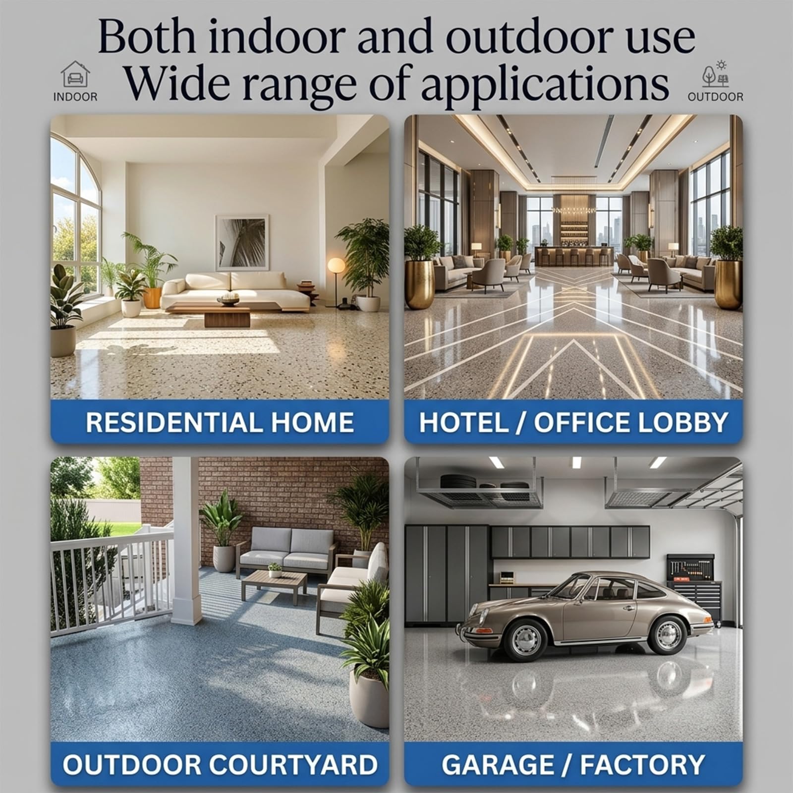 2026 NEW Epoxy Floor Paint,Epoxy Colored Sand Floor Paint 352Oz, High-gloss Marble Effect Coating, Garage Floors Painting, Covers Approximately 60 to 68 Sq Ft (Beige,35oz/1kg) — view 5