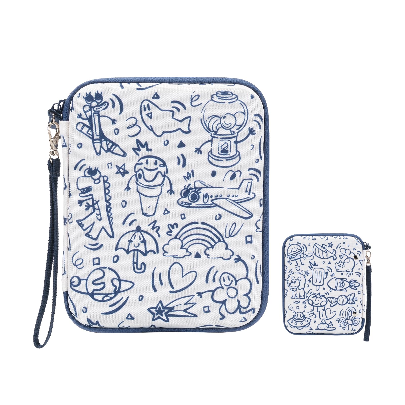 Jeachan Card Case for Yoto cards, Soft Portable Folder with Zipper & 80 Pockets Player & Mini Audiobook Cards, Card Binder Holder with Sleeves for Travel (Draw it yourself) — image 1
