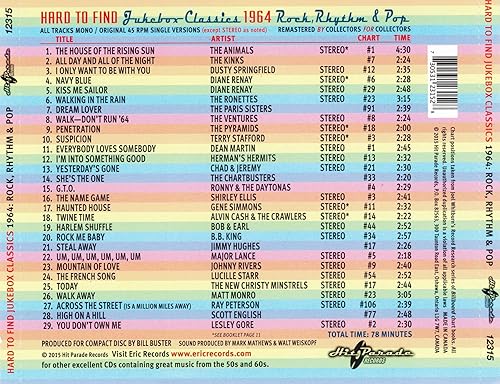 Miniatura 2 de Hard to Find Jukebox Classics 1964 Rock, Rhythm & Pop Various