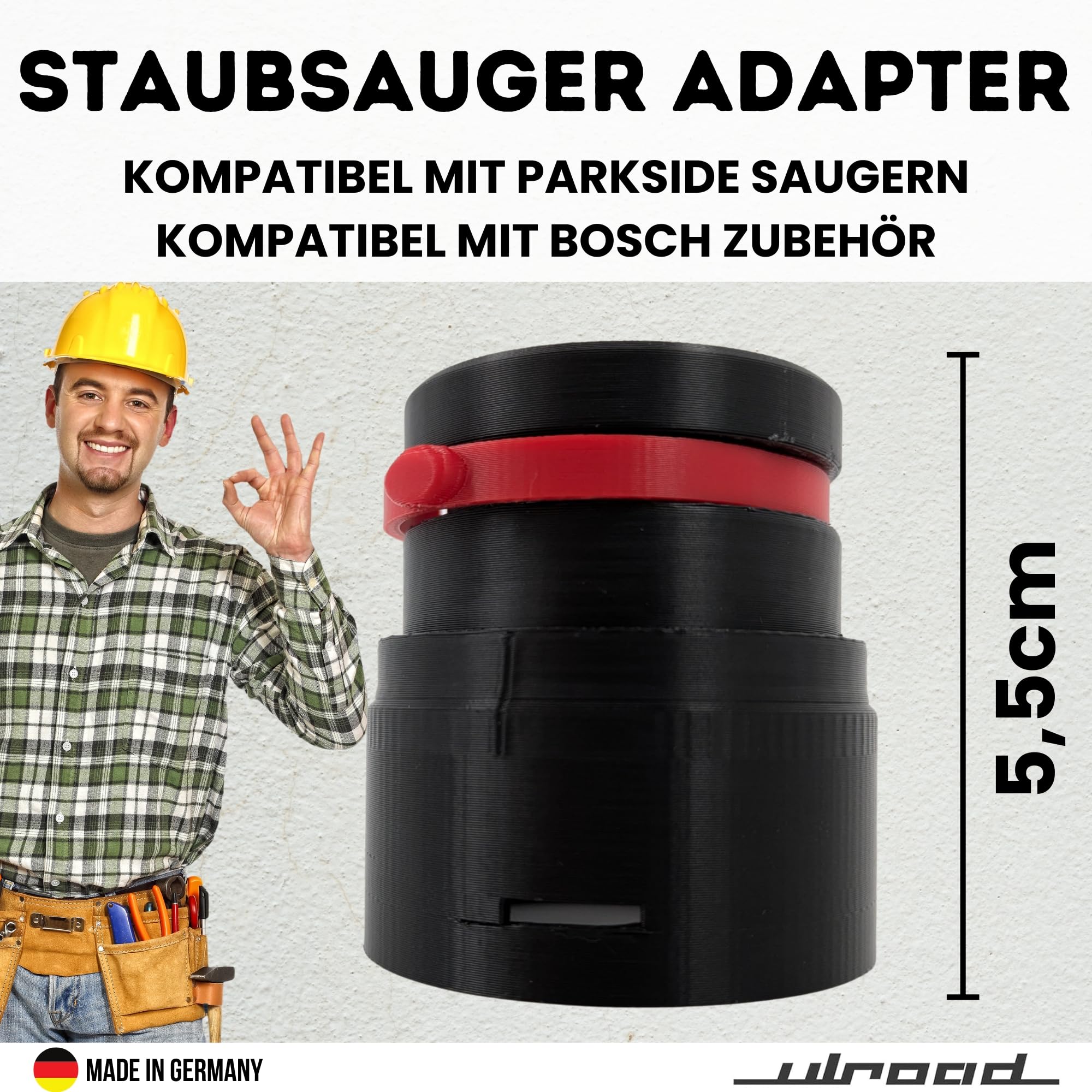 Compatible avec Bosch Click and Clean MALE C35 - Adaptateur pour aspirateur industriel Parkside Performance PPWD 30 B2