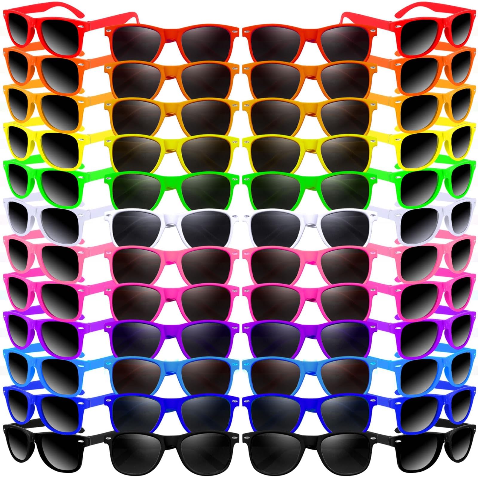Oleitodh 60 Pack Kids Neon Sunglasses Party Favors Bulk, 10 Colors Neon Party...