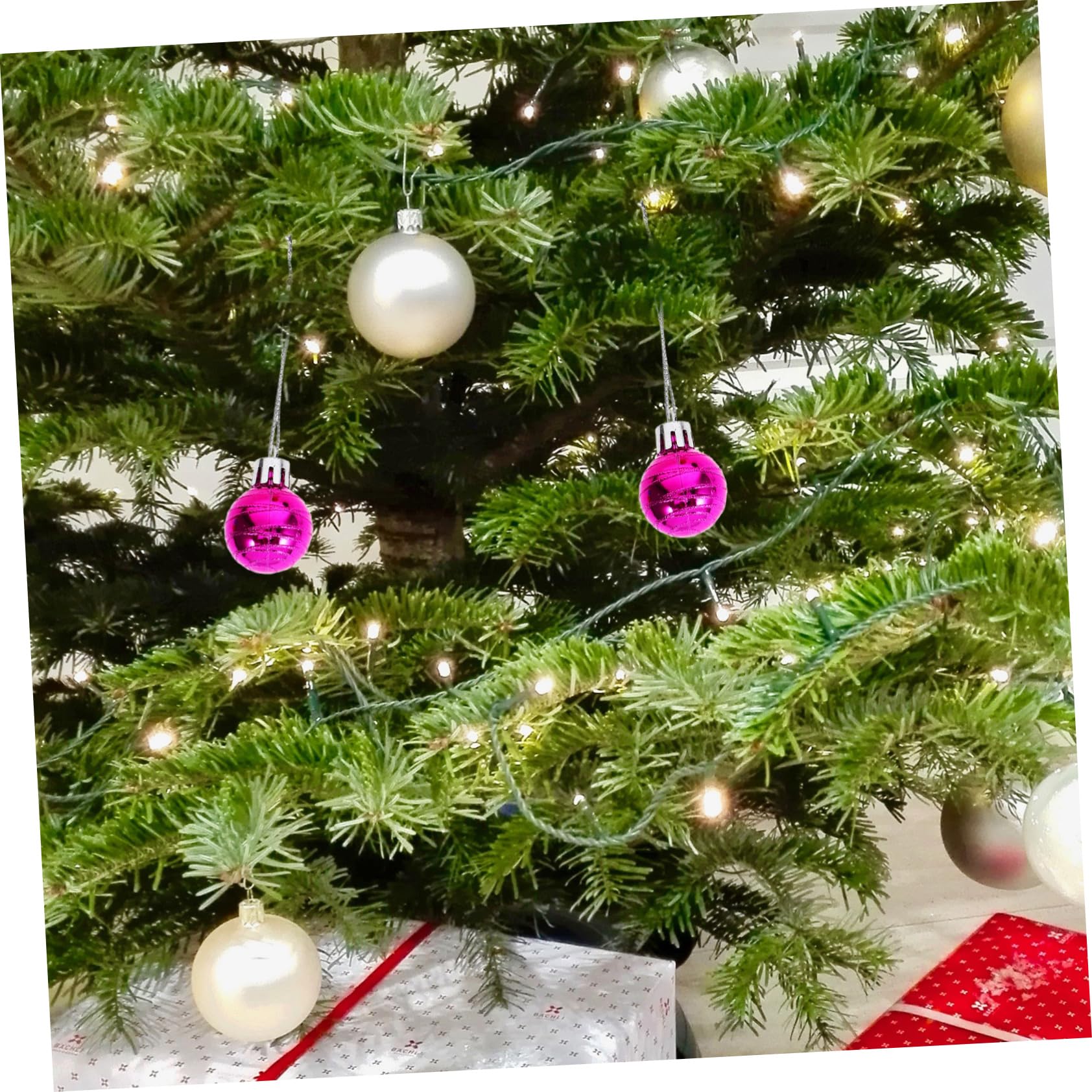 12stücke Hänge-Ornamente Für Weihnachtsbaum Kugelform Hänge-Dekoration Für Innenraum Weihnachtsbaum-Dekoration Party-Dekorationen